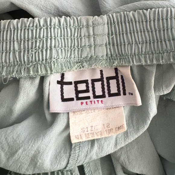 Womens Vintage Teddi 80s 90s Track Suit Light Green Size 12 Petite Medium - Picture 8 of 10